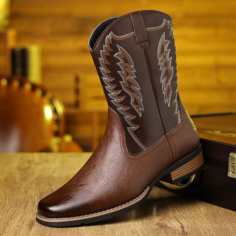 Sewing Embroidery Fabric - Men Embroidery Stitching Outdoor Retro Mid-calf