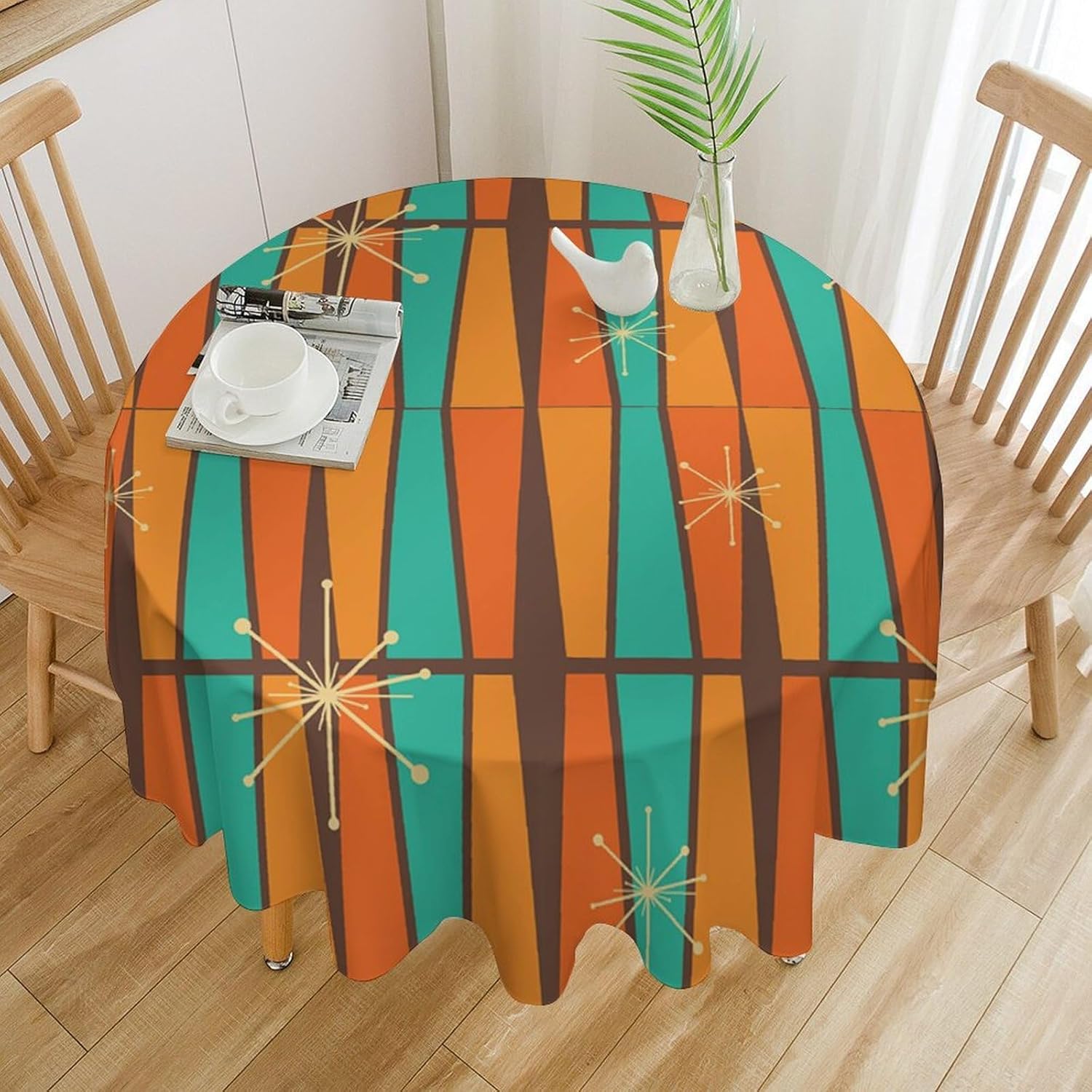 Century Textile & Sewing Supply Online Shopping - Mid Century Modern Orange Yellow Geometry