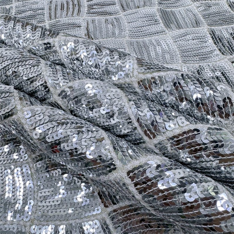 Sewing Embroidery Fabric - 1 yard lace fabric Diamond sequin