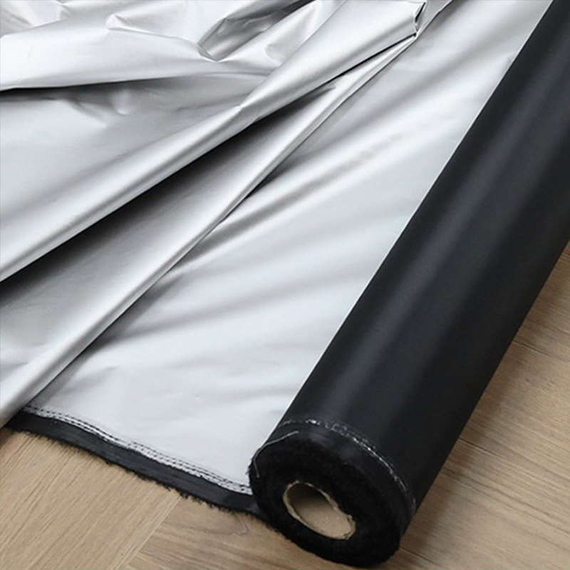Sewing Cloth - 1m Black Silver Coated Blackout Fabric