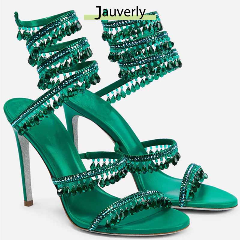 Elastic Waistband Roll - 2026 Women's High Heels New Rhinestone