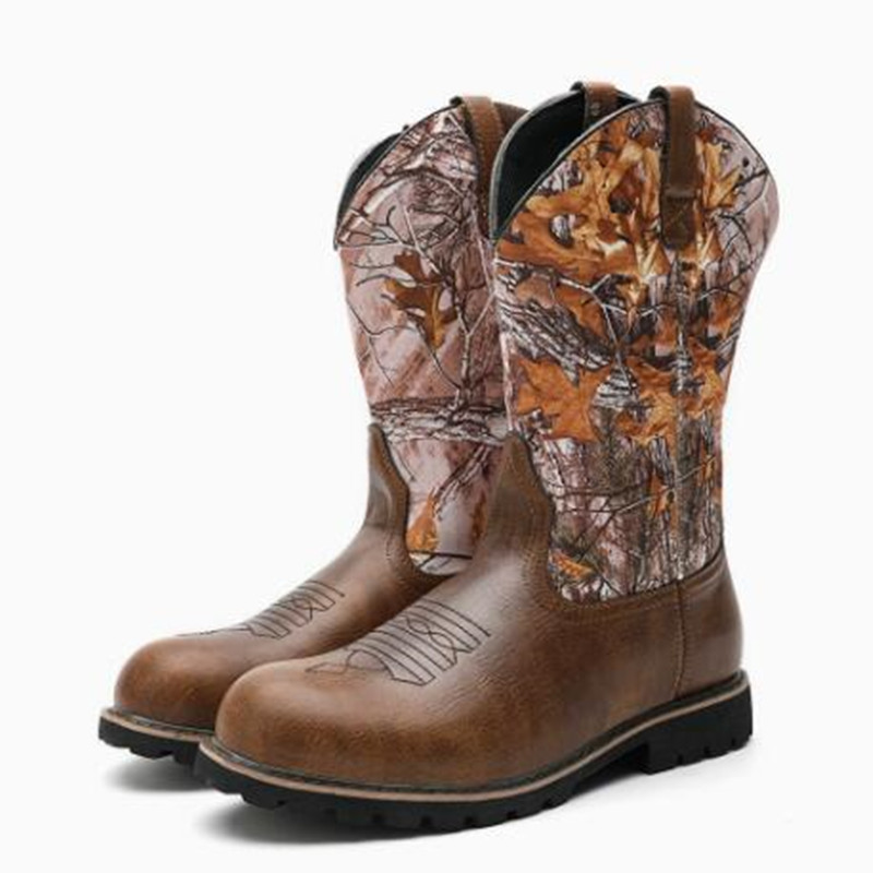Sewing Embroidery Fabric - Men's Boots Classic Handmade Embroidery Leather