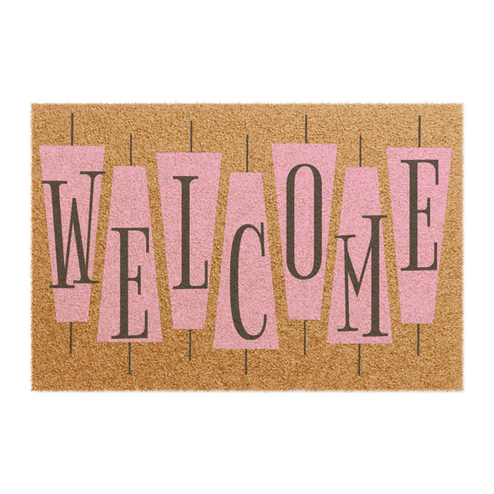 Century Textile & Sewing Supply Online Shopping - Retro Pink Cute Doormat Welcome Coir