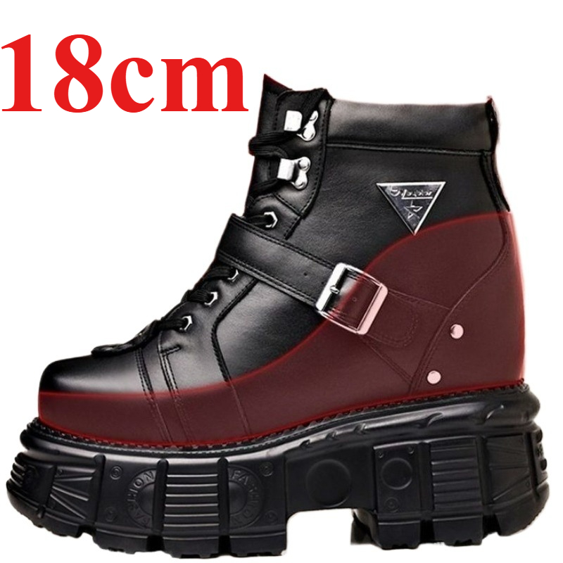 Sewing Cloth - Genuine Leather Motorcycle Boots Shoes for