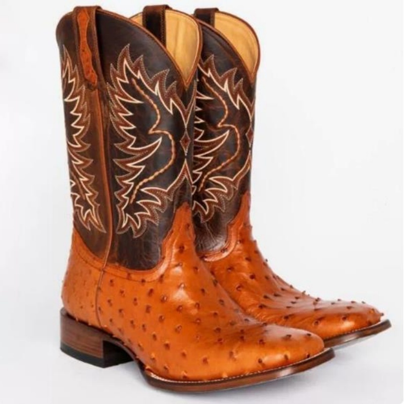 Sewing Embroidery Fabric - Men High Boots Embroidery Retro Handmade