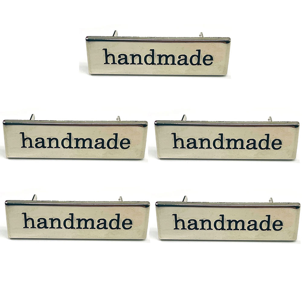 Sewing Labels - 5Pcs Metal Handmade Tag Labels for