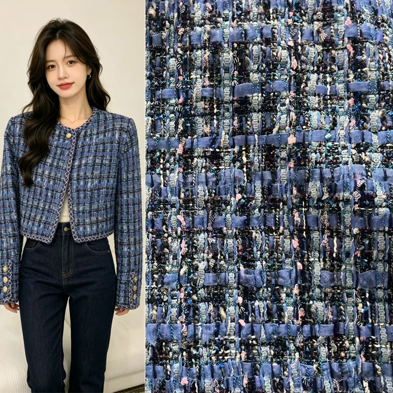 Blue Yarn-dyed Heavy Industry  - Sewing Tweed recension och pris
