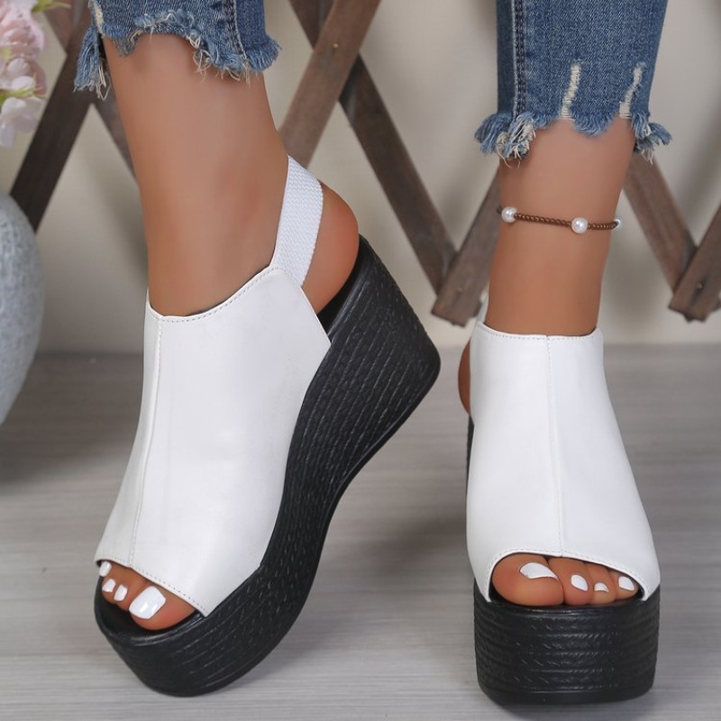 Women Sandals Summer  Wedge Sa - Elastic Waistband Roll recension och pris