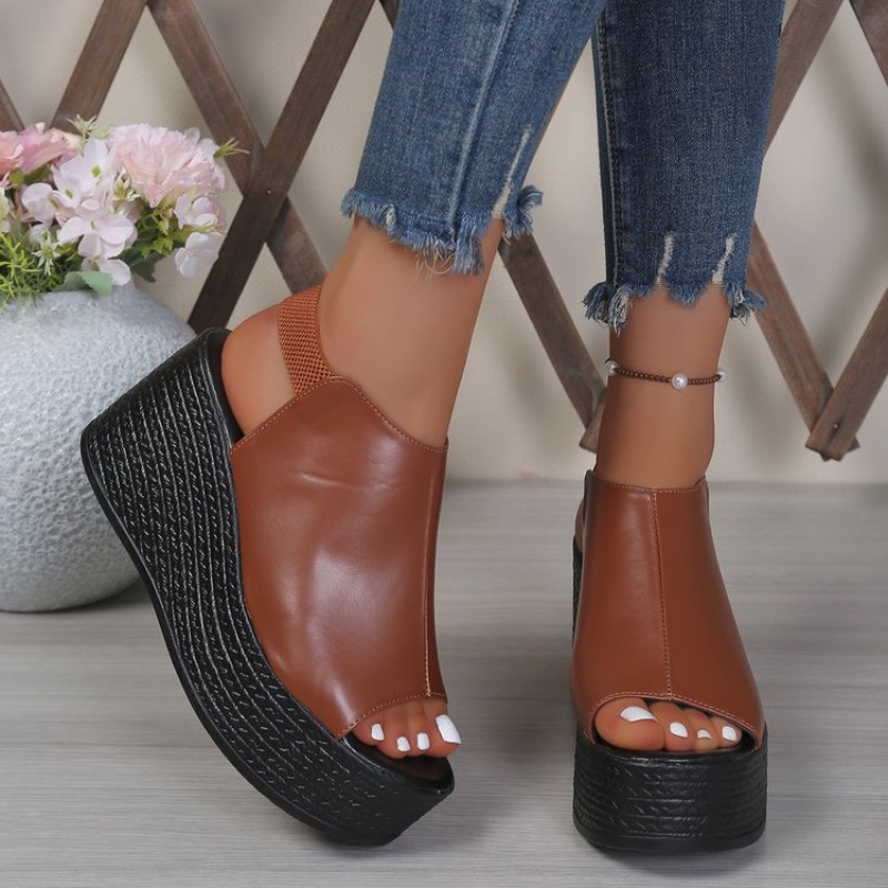 Women Sandals Summer  Wedge Sa - Elastic Waistband Roll recension och pris