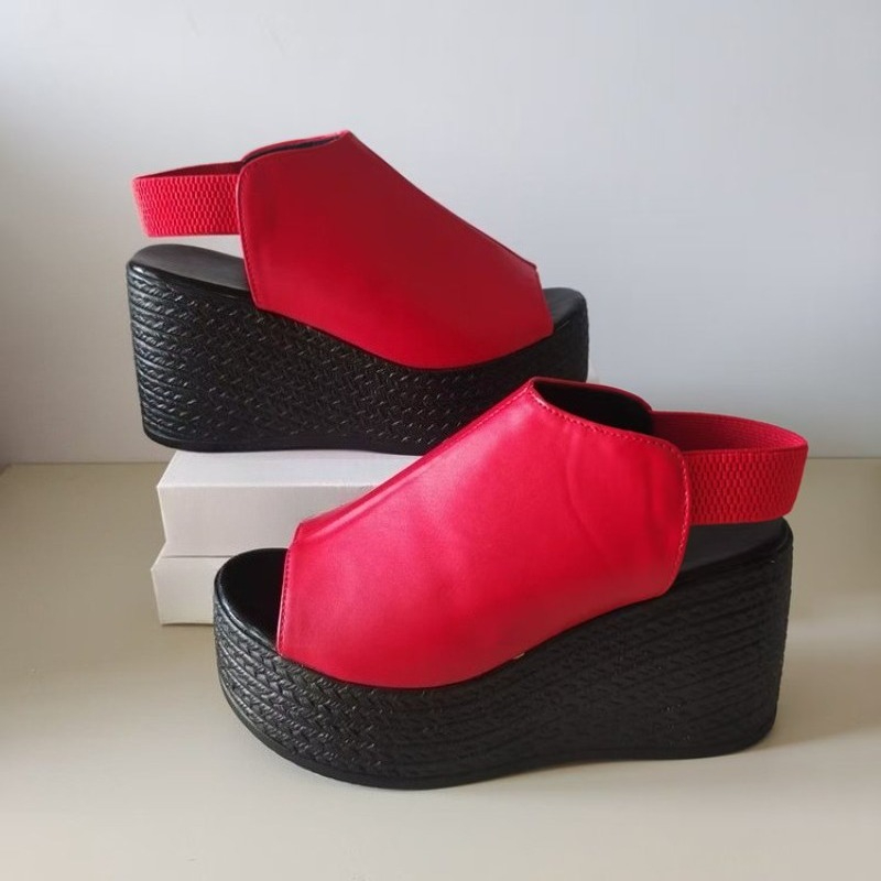 Women Sandals Summer  Wedge Sa - Elastic Waistband Roll recension och pris