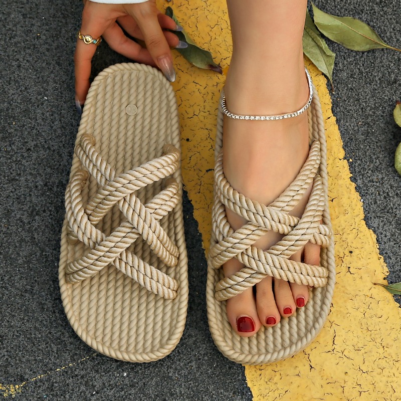 2025 New Summer Women's Hemp R - Elastic Waistband Roll recension och pris