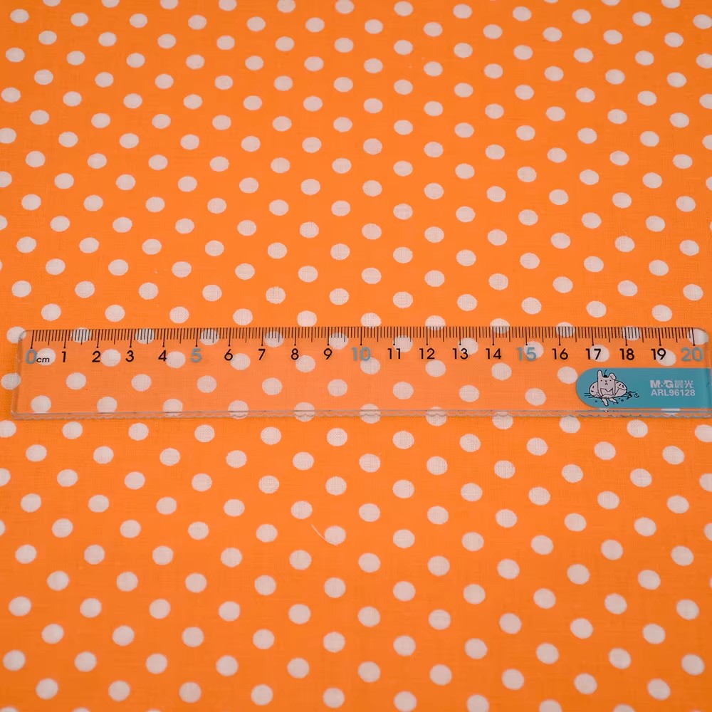 50X150CM White Orange Polka Do - Sewing And Textile recension och pris