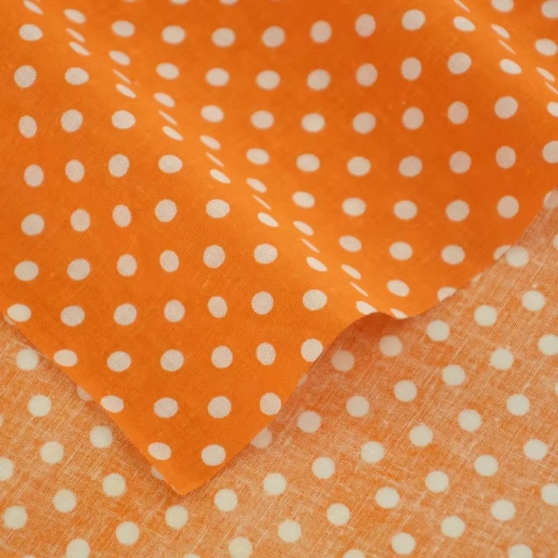 50X150CM White Orange Polka Do - Sewing And Textile recension och pris