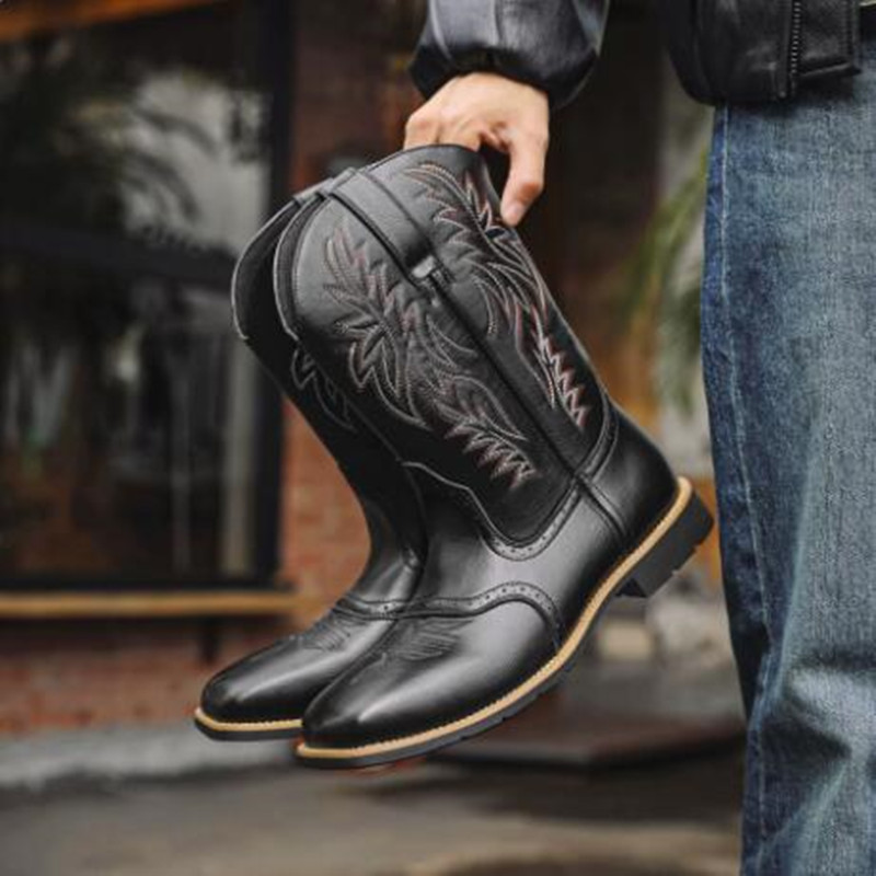 New Men High Boots Embroidery  - Sewing Embroidery Fabric recension och pris