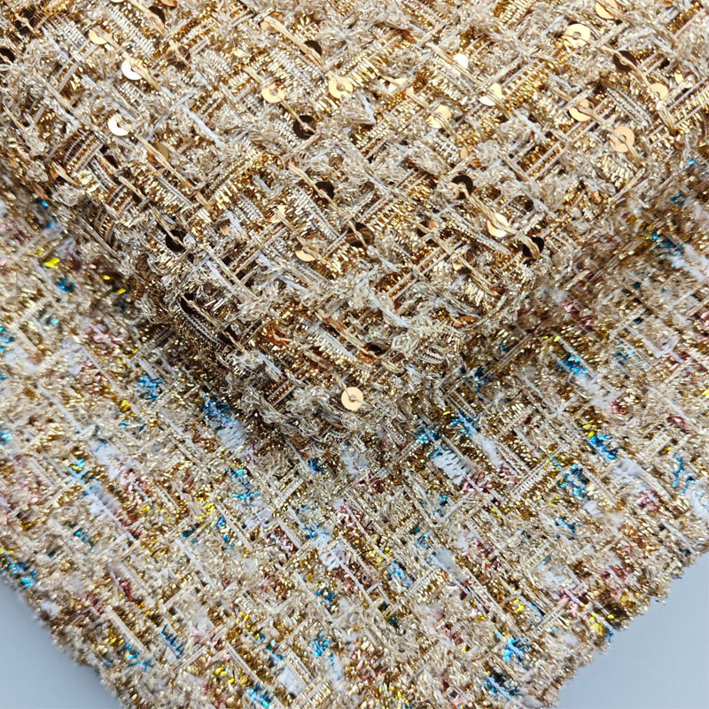 Gold Wire and Sequin Yarn-Dyed - Sewing Tweed recension och pris