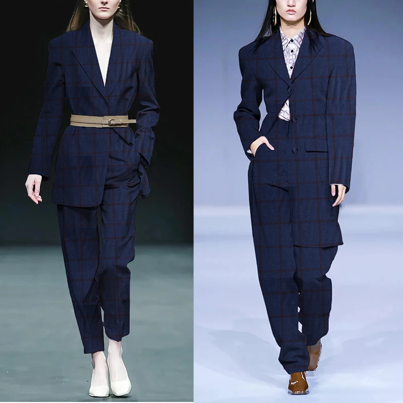 Redraspberry Blue Plaid Worste - Sewing Tweed recension och pris