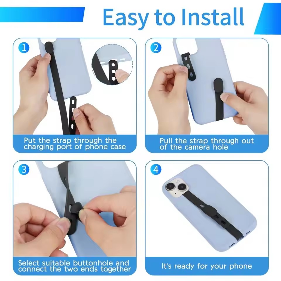 Portable Silicone Phone Strap  - Elastic Waistband Roll recension och pris