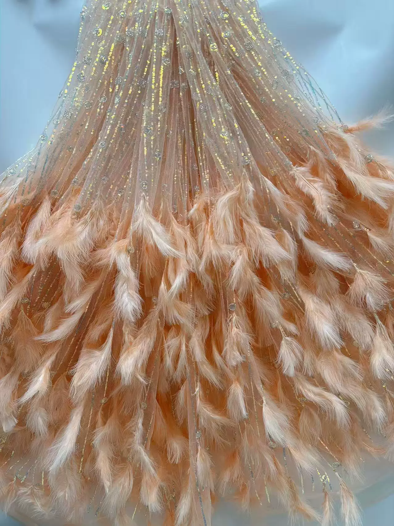 5yard Feather bead tube sequin - Sewing Embroidery Fabric recension och pris