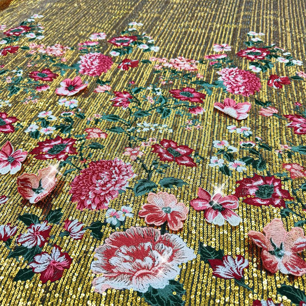 1 yardThree-dimensional embroi - Sewing Embroidery Fabric recension och pris