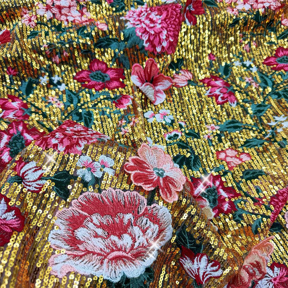 1 yardThree-dimensional embroi - Sewing Embroidery Fabric recension och pris