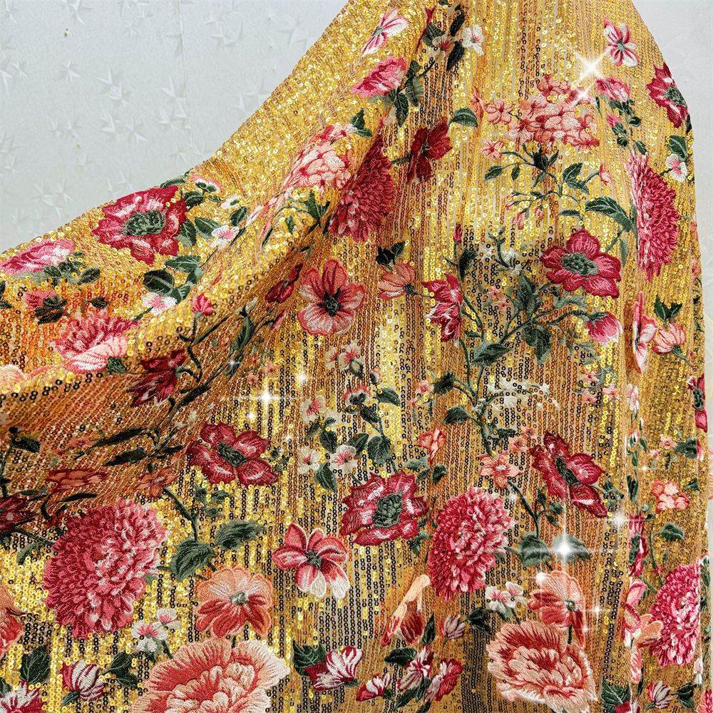 1 yardThree-dimensional embroi - Sewing Embroidery Fabric recension och pris