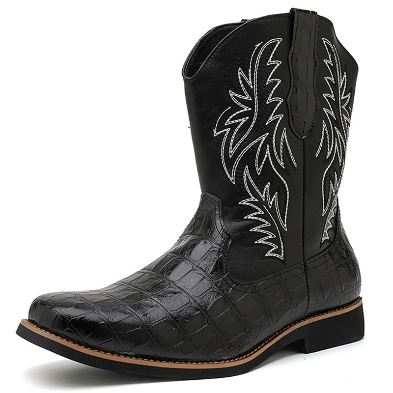 Retro Wide Toe Western Cowboy  - Sewing Embroidery Fabric recension och pris