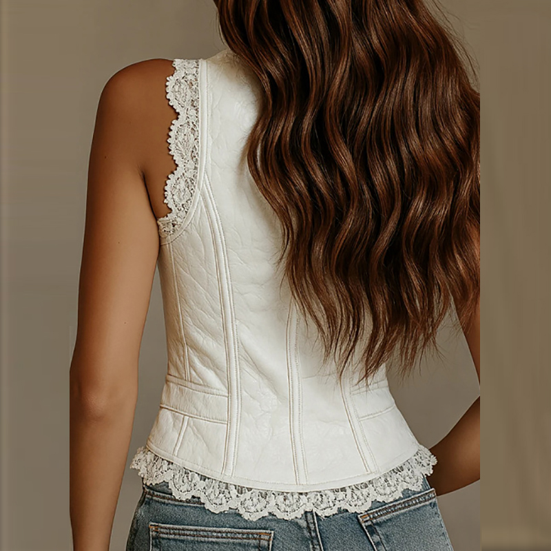 Jacken Damen V Deep Neck Lace  - Sewing Vest recension och pris