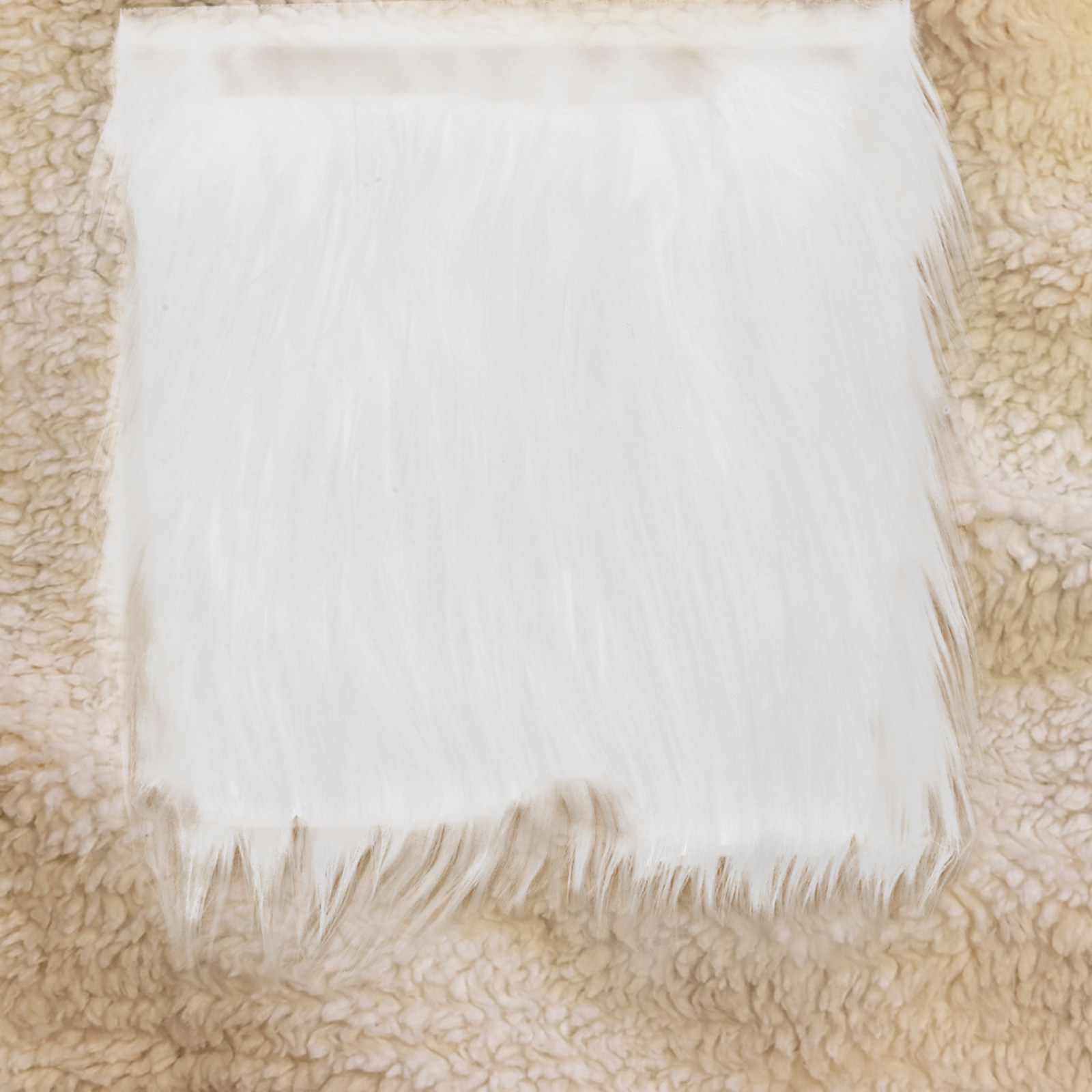 2Pcs Square Long Hair Faux Fab - Sewing And Textile recension och pris