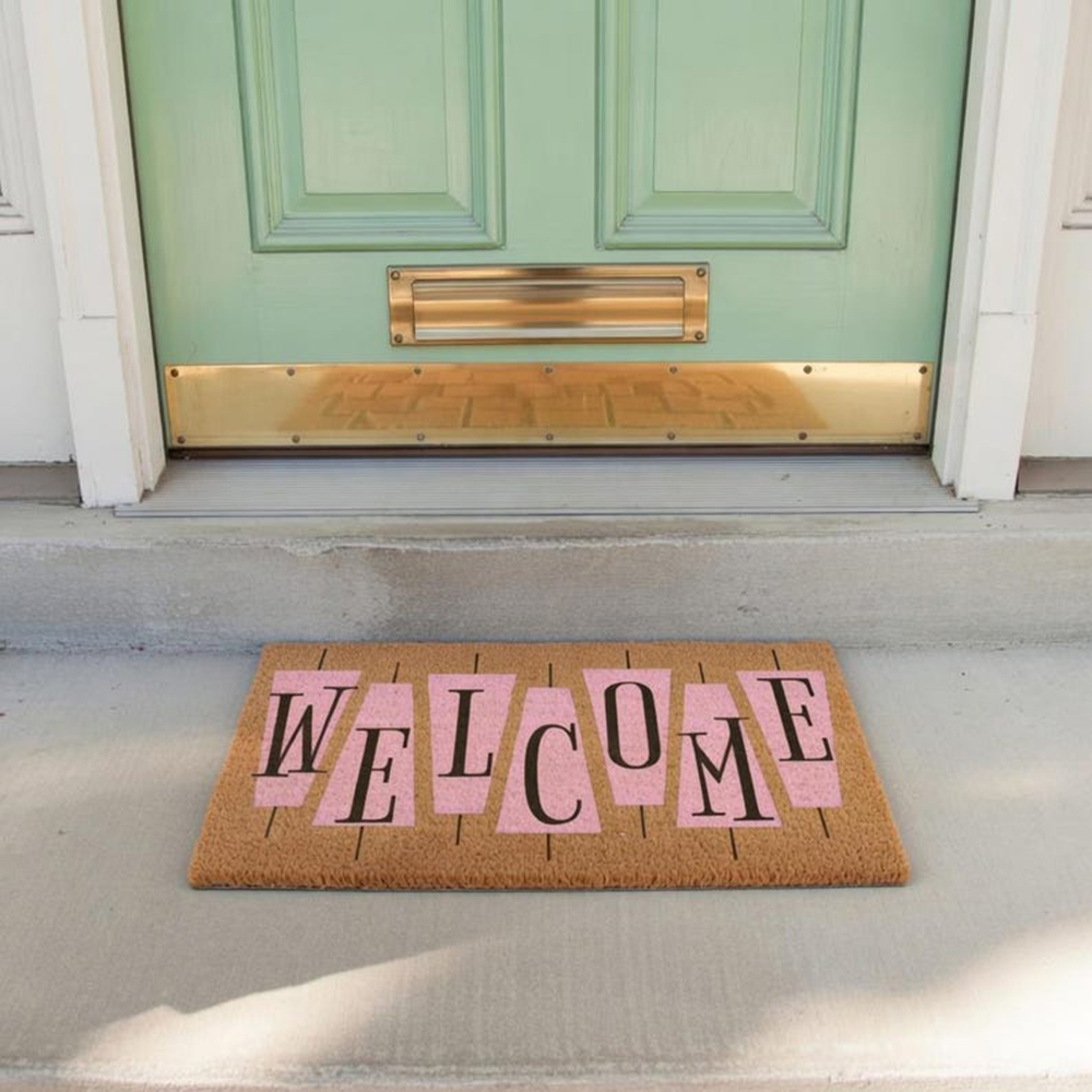 Retro Pink Cute Doormat Welcom - Century Textile & Sewing Supply Online Shopping recension och pris