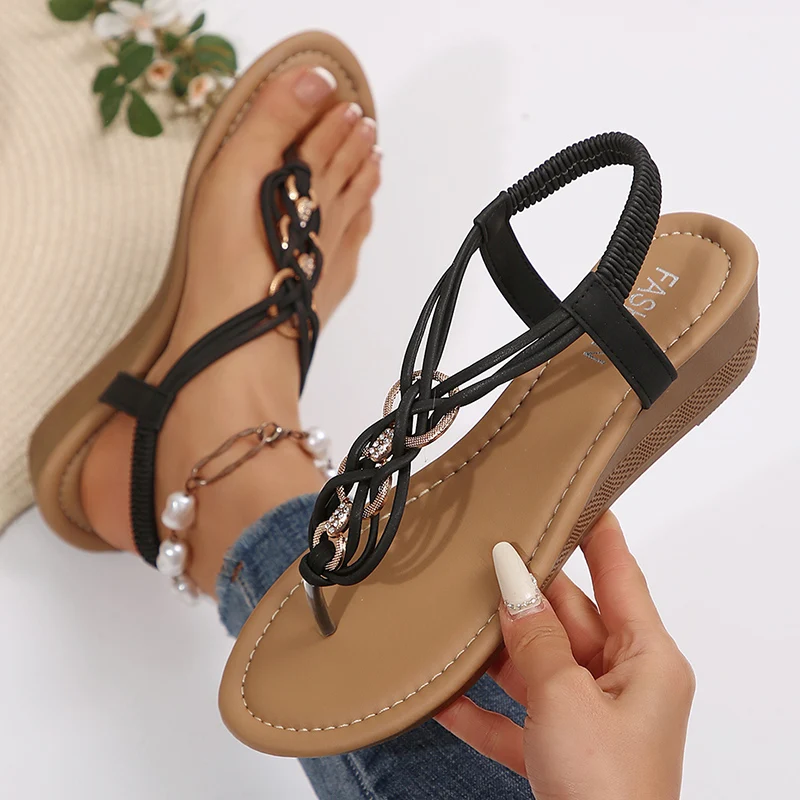 Women's Summer Braided Strap W - Elastic Waistband Roll recension och pris