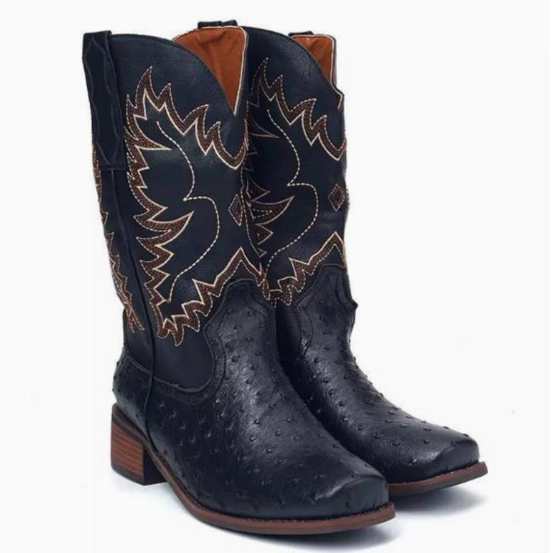 Men High Boots Embroidery Retr - Sewing Embroidery Fabric recension och pris