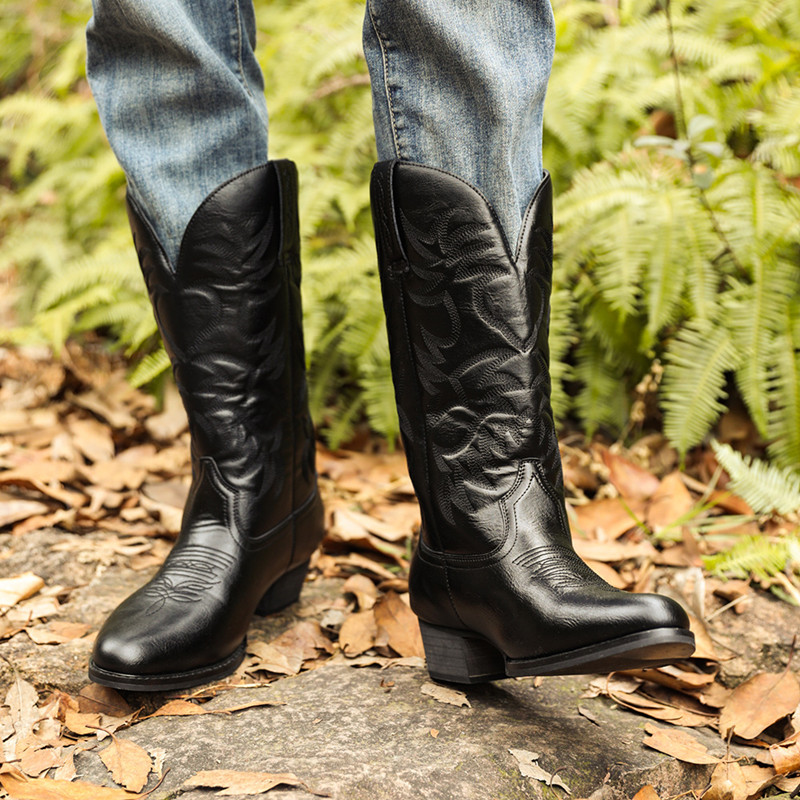 New Men Handmade Cowboy Boots  - Sewing Embroidery Fabric recension och pris